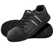 Dennys Zapatillas de seguridad de piel unisex para adultos 3.5 UK negro