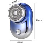 Afeitadora eléctrica para Barba, afeitadora eléctrica de láminas, recargable por USB, afeitado en seco y húmedo inalámbrico para barba de hombre plata