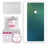 Adhesivo protector trasero apgo compatible con LG K71, lámina de vinilo - Patrón Camaleón de Carbono CAKA1