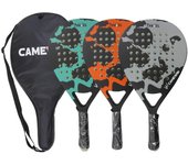 Raqueta de playa profesional, Raqueta de tenis de playa de carbono, Raqueta de cara suave de EVA con bolsa, equipo Unisex gris claro