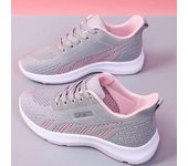 Zapatillas de correr de moda para mujer, zapatillas transpirables de verano de malla ligera con amortiguación de aire, zapatillas de deporte para mujer, zapatos de entrenamiento con cordones para exteriores, Zapatillas 35