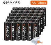 Batería AA dedo AA NiMH3000mah1.2V batería de hidruro metálico de níquel LR3AA2a con batería AA de baja autodescarga negro