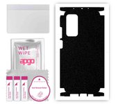 apgo Protective Skin Sticker for the back+sides compatible with Xiaomi Mi 10T Pro 5G, Full Wrap Film, Foil, Vinyl - Pattern Matte Black