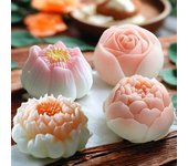 Molde de silicona para velas de rosas, molde de silicona de resina de loto, flor de hibisco, vela de peonía, moldes para pasteles de flores