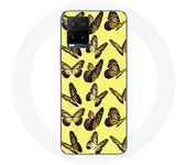 Coque pour Vivo Y21s 2021 / Y21 2021 Papillons Fond Jaune