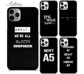 Funda de teléfono The Maze Runner Qoutes para iPhone 11 12 13 14 Pro Max mini XR XS SE 2020 7 8 Plus Samsung Galaxy S21 S22 iPhone 6plus