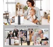 Abrazadera del soporte del teléfono del soporte del trípode de la tableta del teléfono inteligente aleación de aluminio 13cm-24,5cm/5.11in-9.64in negro