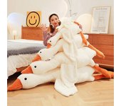 50-190cm lindo ganso blanco grande de peluche de juguete Kawaii pato enorme almohada para dormir cojín suave Animal relleno muñeca regalo de cumpleaños para niña 50cm blanco