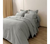Housse de couette percale de coton peigné  Julian  Coton Pur - Julian Perle - Housse de couette 260 x 240 cm