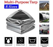 Lona reforzada impermeable para tienda de campaña, toldo para barco, cubierta para coche y camión 2X2M plata