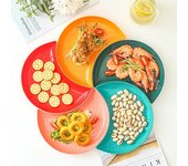 Plato de frutas secas, bandeja de dulces para aperitivos, vajilla de cocina de plástico, plato multiusos para aperitivos F