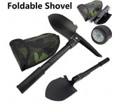 Pala de camping multifunción, palas plegables, pala táctica militar, senderismo, supervivencia al aire libre, azada de jardín, kit de herramientas manuales para excavar.
