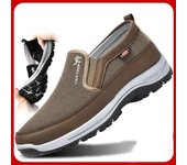 Mocasines informales para hombre, zapatillas de deporte, zapatos de conducción Retro transpirables de malla, suelas suaves vulcanizadas sin cordones, zapatos antideslizantes de Color sólido 38 negro