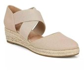 Zapatos de cuña informales para mujer, alpargatas, moda de verano, zapatos cómodos para caminar, calzado para mujer 36 beige
