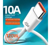 Cable tipo C de carga superrápida de 10 A para Huawei, VIVO, OPPO, Xiaomi, Honor - Cable de datos de 120 W Android port, 20 cm
