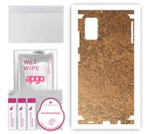 apgo Protective Skin Sticker for the back+sides compatible with Samsung Galaxy A41, Full Wrap Film, Foil, Vinyl - Pattern Rusty Copper