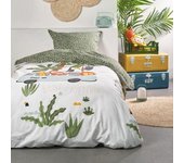 Parure de couette 140 x 200  Koala  Réversible 100% Coton / 57 Fils/cm²