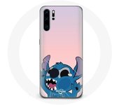Coque pour Huawei P30 Pro Stitch le Nez en l'air fond rose