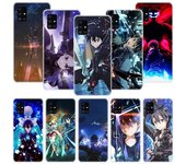 Funda de teléfono Sword Art Online Kirito Asuna para Samsung Galaxy A12 A22 A32 A42 A52 A72 A51 A71 5G A41 A31 A21 A02S M12 M21 M31 M30S Samsung A12 5G