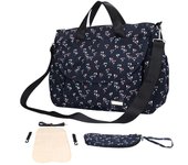 Bolsa de pañales lavable, impermeable, ajustable, de un solo hombro, para biberón, cochecito y pañales.