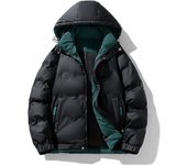 Chaqueta acolchada de algodón gruesa para hombre, nueva chaqueta con capucha de color sólido, informal, juvenil, estilo coreano, moderna, para otoño e invierno. M