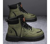 Botas de hombre 2024, zapatos casuales, plataforma de invierno, de cuero, de diseñador, de lujo, estilo Chelsea, vaquero, para exteriores, para el trabajo, zapatillas de seguridad hasta el tobillo 39