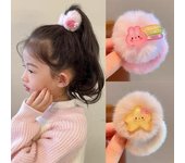 1 pieza de lindas bolas de pelo de colores con dibujos de animales para niñas y niños, bandas elásticas para el cabello, accesorios para el cabello, tocados para bebés