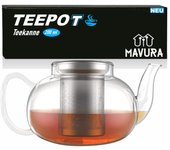 TEEPOT Teekanne mit Siebeinsatz Glaskanne Glasteekanne mit Teesieb Teebereiter
