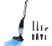 Aspiradora ciclónica con cable, independiente, 3 vías, ultraligera, 12000 Pa, succión potente, gran capacidad, depósito para polvo, 1200 ml, filtro HEPA, con cable, multifuncional. negro