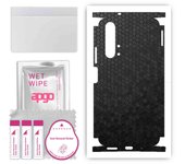 apgo Protective Skin Sticker for the back+sides compatible with Honor 20 Pro, Full Wrap Film, Foil, Vinyl - Pattern Black Honeycomb