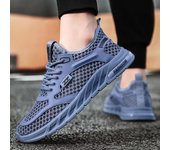 Zapatos de malla de verano para hombre Zapatos para hombre Zapatos casuales para hombre Malla simple 44 azul
