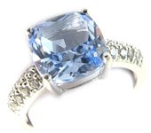 Bague Argent 'Sissi' topaze bleu 52 plata
