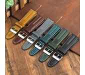 Correa de reloj de cuero genuino, correa de reloj de 20 mm y 22 mm, pulsera de piel de vaca Crazy Horse para hombres y mujeres, correa de muñeca de repuesto universal para reloj Panerai 20mm