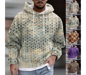 Abrigo cálido de felpa con estampado para hombre, suéter de lana, abrigo informal, suéter de bolsillo, abrigo de otoño e invierno L marrón