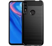 Funda de lujo para Huawei P smart Z y9 prime 2019, funda trasera de silicona de fibra de carbono a prueba de golpes para teléfono Honor 9X Premium mate P Smart Z negro