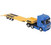 Camión de plataforma plana 1/50, remolque de transporte de juguete, modelo de coche, juguetes fundidos a presión para niños 1/50-Size:30.5*6.5*5cm azul