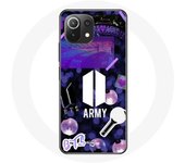 Funda para Xiaomi Mi 11 Lite Bangtan Sonyeondan BTS Logo Army Bomb Lightstick