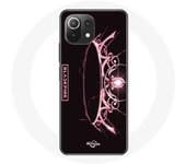 Coque pour Xiaomi Mi 11 Lite Blackpink Groupe de K-pop Album The Album 2020 Logo Rose Fond Noir