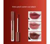 Pink satin lip glaze velvet matte whitening lipstick is not easy to stain lip gloss lip mud cosmetics