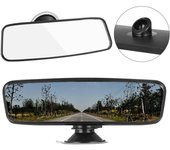 Espejo retrovisor interior para coche, SUV, MPV, furgoneta, gran angular, giratorio 360° con ventosa