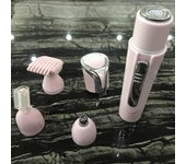 Multifuncional 4 en 1 Mujer Depiladora Eléctrica Recargable Ceja Depilación Nasal Shaver color rosa