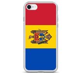 Funda iPhone - Moldavia - SE 2020 - Souple - Multicolore - Design Drapeau