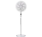 Ventilador de piso APIX INTL DC de gran tamaño con control remoto automático, incluye ventilador, volumen, brisa, oscilación izquierda/derecha, ritmo/sueño, temporizador de encendido/apagado, AFL-285R blanco