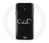 Coque pour Samsung Galaxy S5 Squid Game logo symboles carre cercle triangle Fond Noir