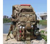 Mochila grande para deportes al aire libre, mochila para senderismo, sistema Molle, mochila para deportes al aire libre, mochila para acampar y senderismo caqui
