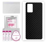 apgo Protective Skin Sticker for the back compatible with Oppo Reno6 Z 5G, Wrap Film, Foil, Vinyl - Pattern Carbon Black