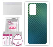 apgo Protective Skin Sticker for the back compatible with Xiaomi Redmi 11 Prime 5G, Wrap Film, Foil, Vinyl - Pattern Carbon Chameleon CAKA1