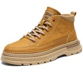 Moda 2024 Invierno Nuevos zapatos de trabajo de oficina para hombres Calcetines y botas de felpa cálidos para hombres Botas deportivas de moda Suela gruesa Entrega gratuita 39 caqui