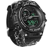 Reloj para Hombre Buceo Submarino 100m con Alarma Formato de Hora Dual Cronómetro, Cronógrafo, Función, Zona, 12/24 negro