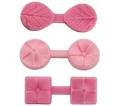 Molde de silicona 3D con patrón de pétalos de hojas para hacer tú mismo, fondant, herramientas decorativas para tartas de boda, trébol, chocolate y repostería